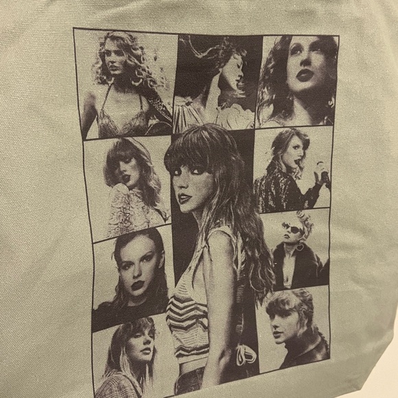 International Merch The Eras Tour Tote Bag Taylor Swift Dates Cities Gray Grey - Picture 6 of 8
